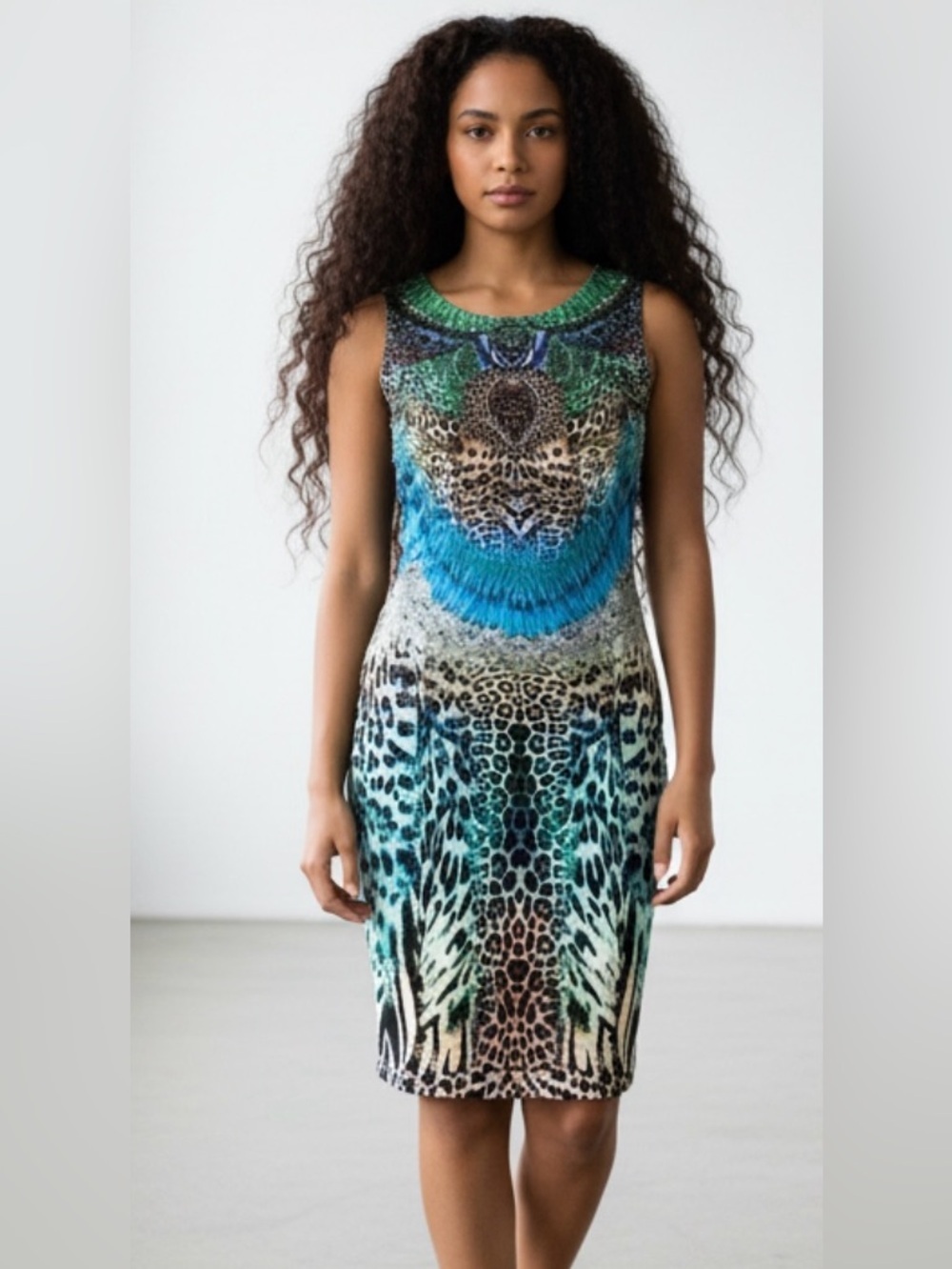 Venus Ladies' Leopard Print Bodycon Dress.; size XS